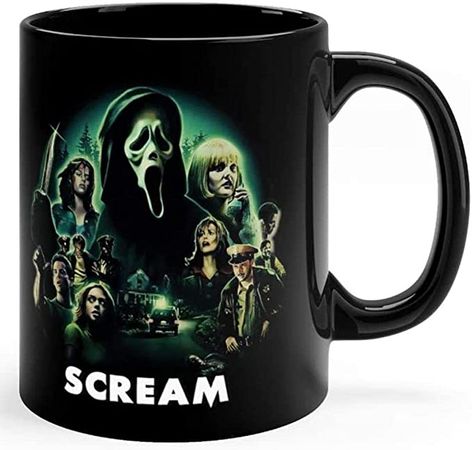 Amazon.com: GhostFace Mug Halloween Coffee Mug Let's Watch Scary Movies Mug Horror Movie Mug 11oz Mug : Home & Kitchen