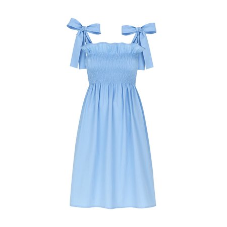 light blue bow dress