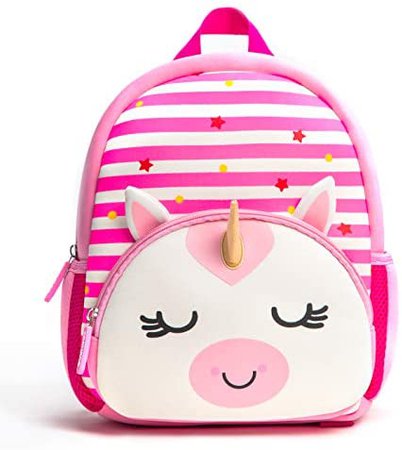 Amazon.com | Toddler Backpack, Waterproof Preschool Backpack, 3D Cute Cartoon Neoprene Animal Schoolbag for Kids, Lunch Box Carry Bag for 1-6 Years Boys Girls, Unicorn | Kids' Backpacks