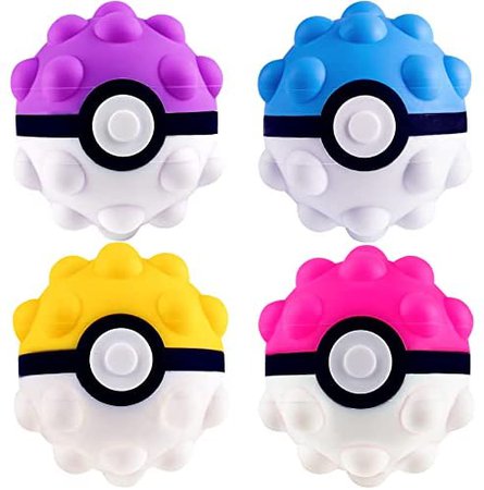 Amazon.com: 4 Pack Pop Ball It Fidget Toy Stress Balls Its Sensory Silicone It’s Push Popet Poppit Bubbles Popper Reliever for Anxiety Silicone 3D Squeeze Popping Gift for Autistic Kids Boy ADHD for Teen : Toys & Games