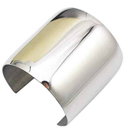 Amazon Silver Open Cuff Stainless Steel Bangle