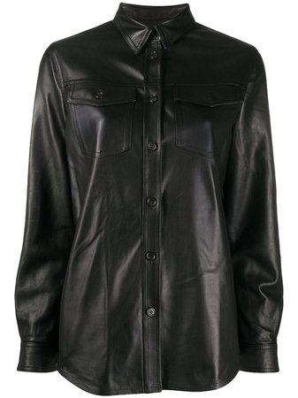 Stewart Leather Shirt Jacket Ss20 | Farfetch.com