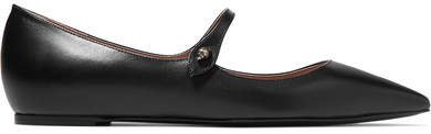 Hermione Leather Point-toe Flats - Black