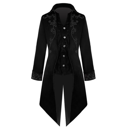 Plague Doctor Victorian Steampunk Winter Coat Frock Coat Men's Costume Black / Red Vintage Cosplay Party Halloween Long Sleeve 7869968 2020 – £40.21