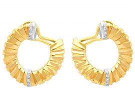 Swirl Diamond Hoop Earrings UK | AC Silver