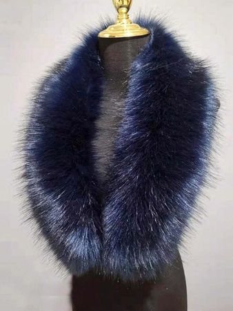 1pc Plush Faux Fox Fur Collar That Can Be Worn As A Shoulder Shawl, Suitable For Women's Autumn And Winter Outfits | SHEIN USA