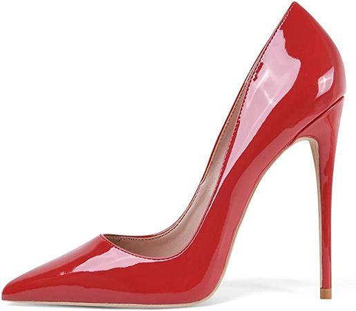 Amazon.com | Elisabet Tang Women Pumps, Pointed Toe High Heel 4.7 inch/12cm Party Stiletto Heels Shoes Fluorescent Pink 7 | Pumps