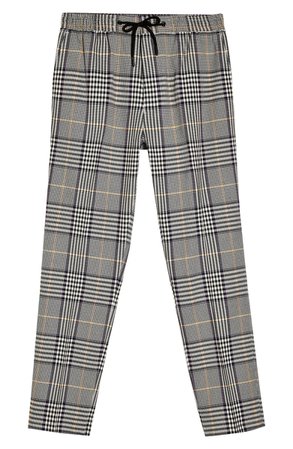 Topman Whyatt Plaid Crop Trousers | Nordstrom