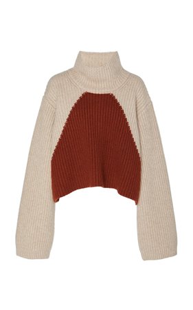 Marianna Two-Tone Cashmere Sweater by Khaite | Moda Operandi