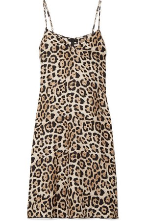 ATM Anthony Thomas Melillo | Leopard-print silk-charmeuse mini dress | NET-A-PORTER.COM