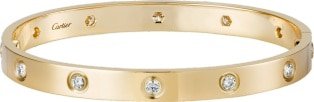 CRB6040517 - LOVE bracelet, 10 diamonds - Yellow gold, diamonds - Cartier