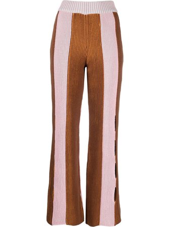 Andersson Bell Kaia colour-block Ribbed Trousers - Farfetch