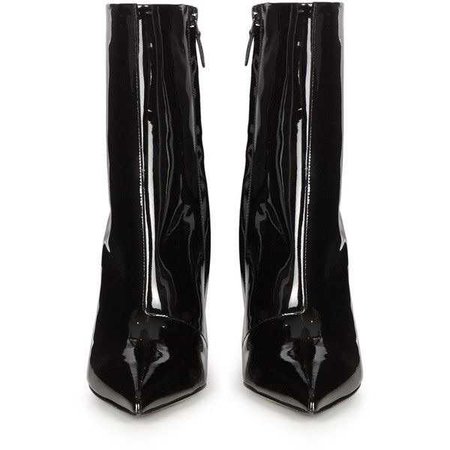 Balenciaga Slant-heel patent-leather boots ($855)
