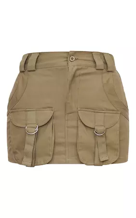Desert Sand Cargo Pocket Detail Micro Mini Skirt | PrettyLittleThing USA