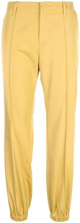 elasticated cuff cropped trousers