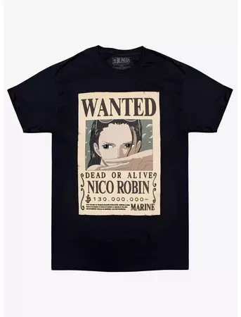 One Piece Robin Wanted Poster Double-Sided T-Shirt | Hot Topic