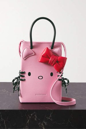 Hello Kitty Mini Printed Leather Shoulder Bag - Baby pink