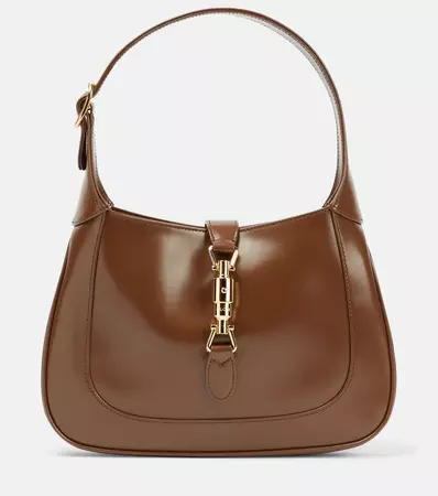 Jackie 1961 Small Leather Shoulder Bag in Brown - Gucci | Mytheresa