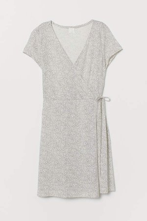 Jersey Wrap Dress - White