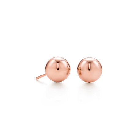 Tiffany HardWear ball earrings in 18k rose gold. | Tiffany & Co.