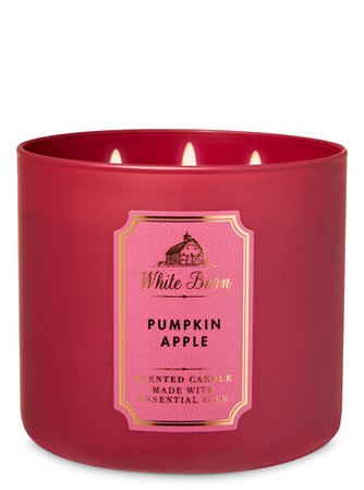 Pumpkin Apple 3-Wick Candle - White Barn | Bath & Body Works