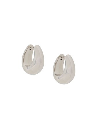 Shop silver Tom Wood Ice Medium hoops with Express Delivery - Farfetch