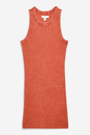 Washed Racer Bodycon Dress | Topshop orange