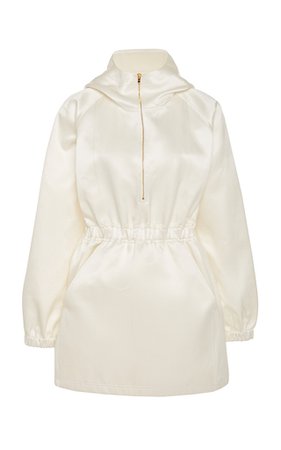 Brandon Maxwell Hooded Silk And Cotton-Blend Mini Dress - Penelusuran Google