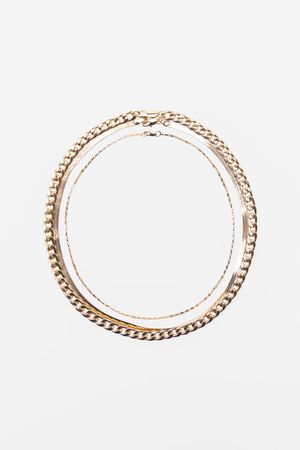 PACK OF NECKLACES - Golden | ZARA United States