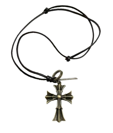 gothic cross corded necklace @julia866 depop