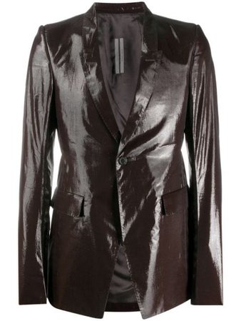 Rick Owens Shimmer Tailored Blazer RU20S7738CE Brown | Farfetch