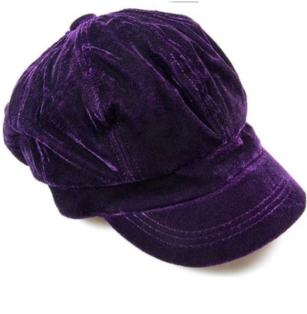 Purple Velvet Cap Hat