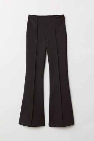 Wide-leg Pants - Black