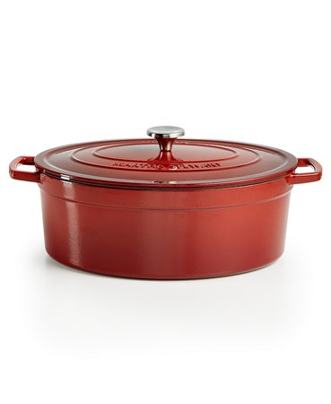 Martha Stewart Collection Enameled Cast Iron Oval 8-Qt. Dutch Oven, Created for Macy's & Reviews - Cookware - Kitchen - Macy's