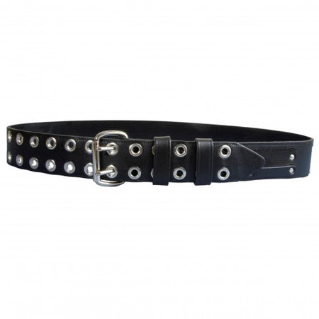 Leach's - BIG BEN 2" Double Prong Belt with eyelets - Black