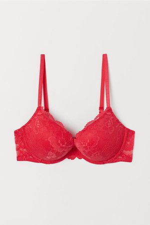 Super Push-up Lace Bra - Raspberry pink - Ladies | H&M US