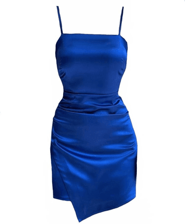 Royal blue mini dress