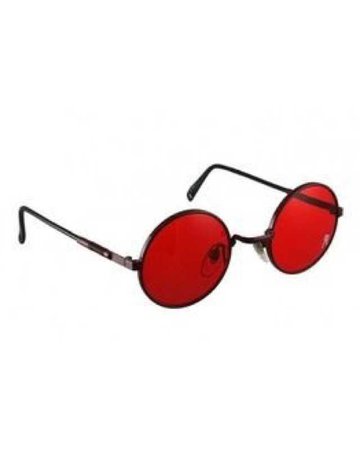 round red sunglasses