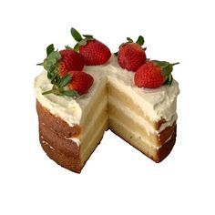 cake strawberries cream food filler aesthetic