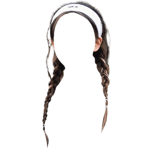 brown hair png braid headband