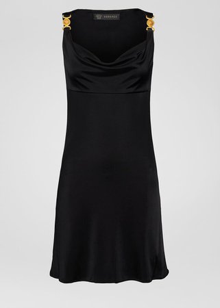 Versace Medusa Accent Draped Dress for Women | US Online Store