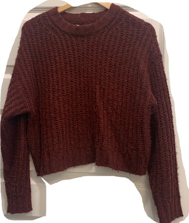 maroon chunky sweater