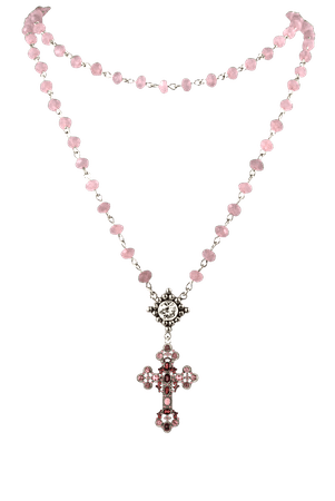 rosary necklace with locket / crucifix png