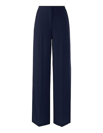 Wide, high-waisted trousers, navy, blue | MADELEINE Fashion