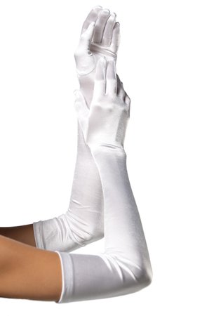 White Silk Gloves