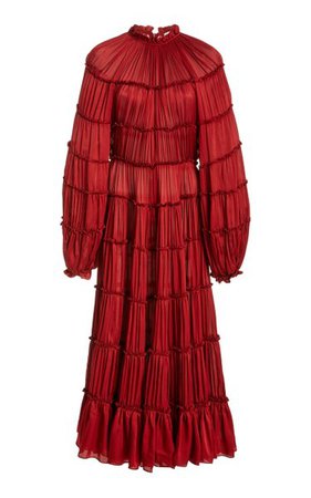 Silk Tiered Midi Dress By Zimmermann | Moda Operandi