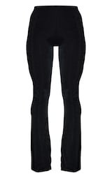 Black Acetate Skinny Flare Trousers | PLT
