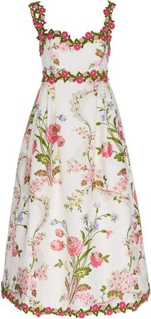 Andrew Gn Floral-Print Sweetheart Satin Dress Size: 34