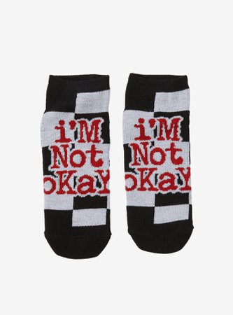 My Chemical Romance I'm Not Okay No-Show Socks