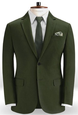Men’s Olive Green Suit Jacket